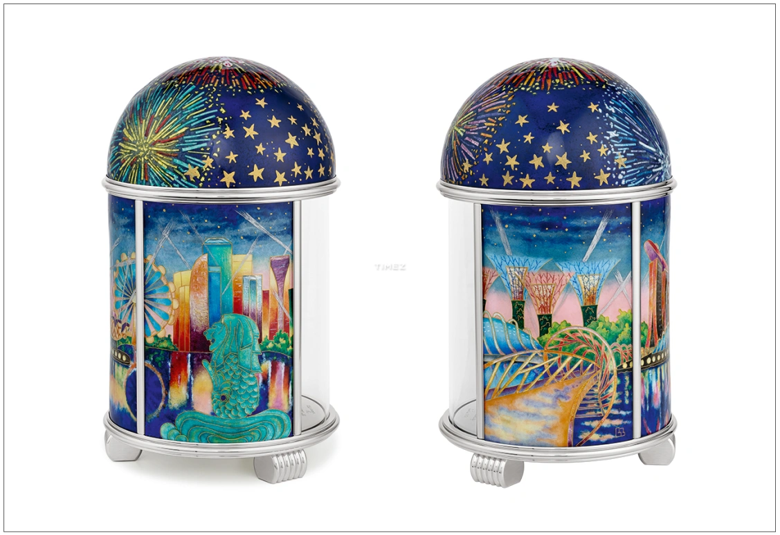 Patek Philippe,Dome Clocks ,Blue,Electromechanical,In-house Caliber,Colorful,Blue,Enamel,20145M,20145M-001