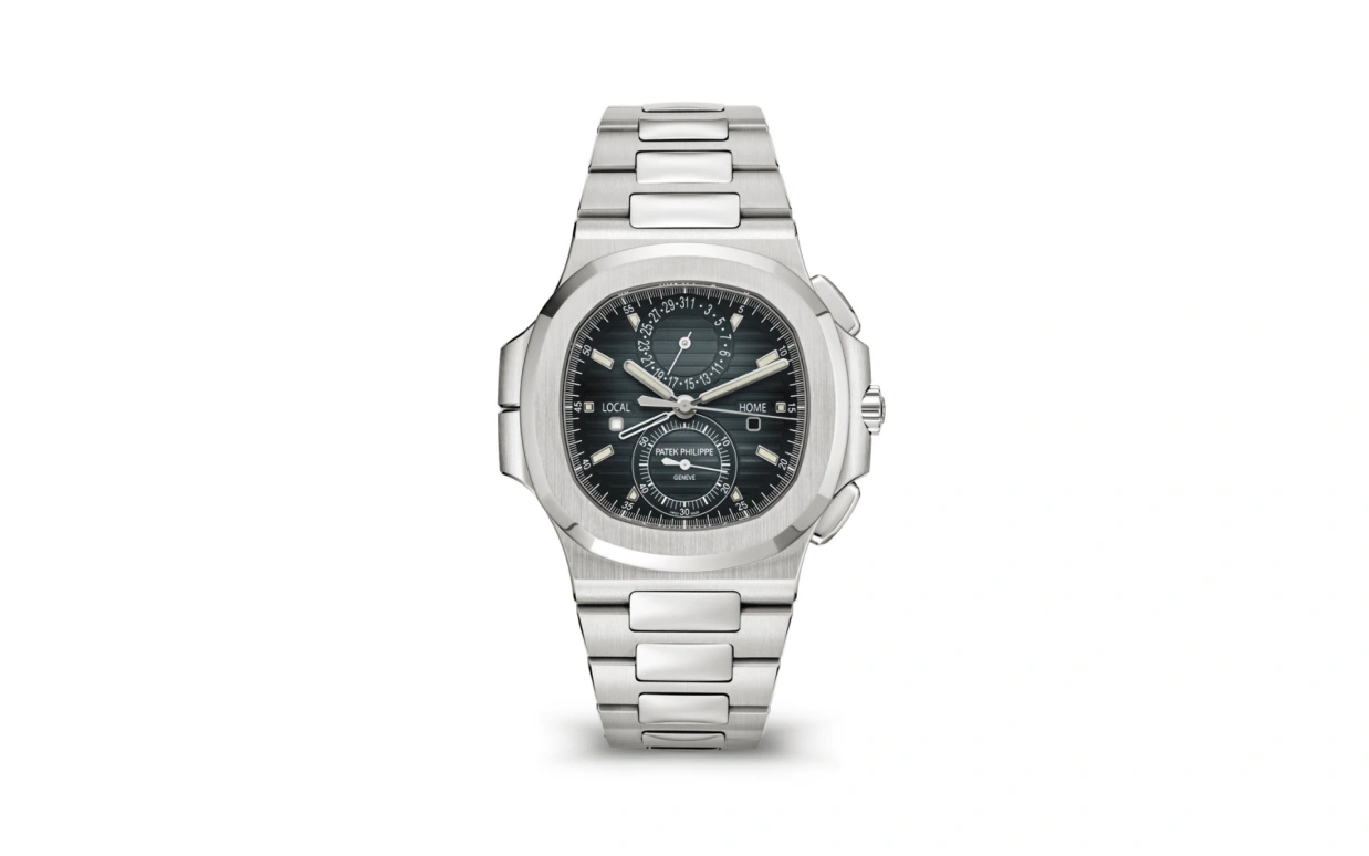 Patek Philippe,Nautilus 40.50mm,40.50mm,Stainless Steel,Gradient,Black,Blue,Automatic,Day,Dule Time,5990,5990/1A-011