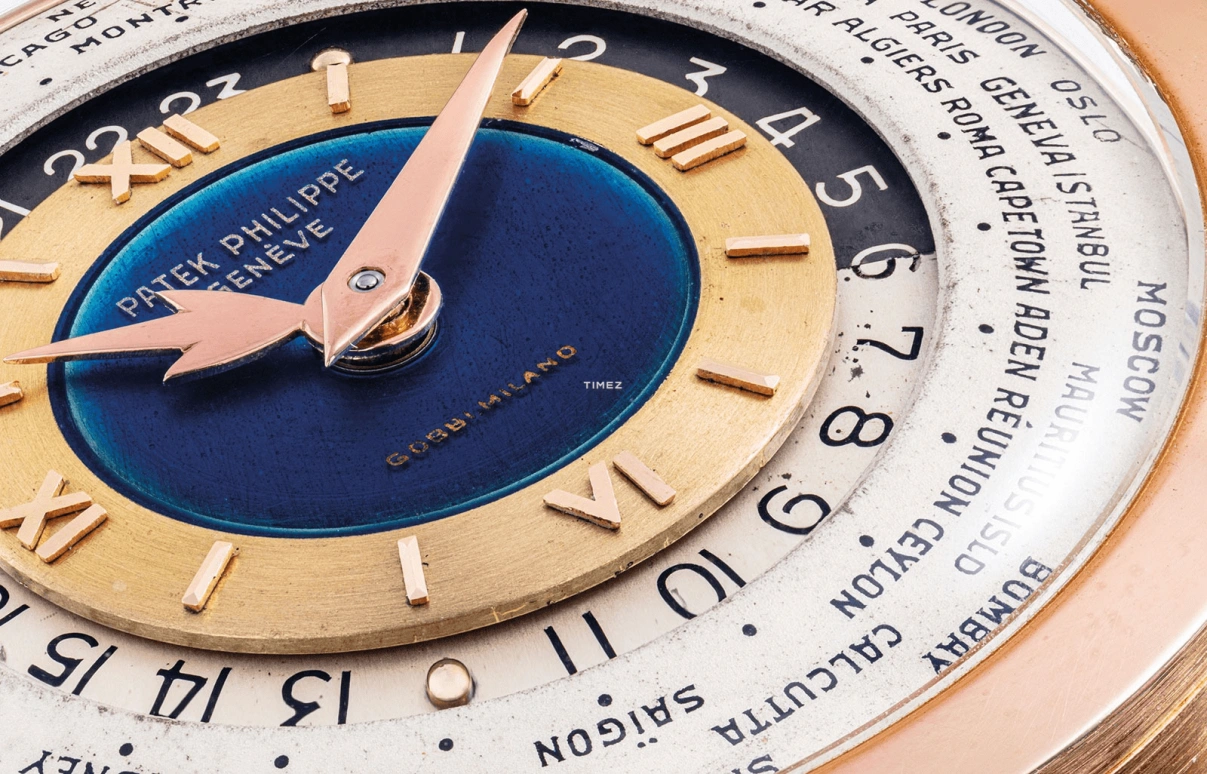 Patek Philippe,Complications 35.50mm,35.50mm,Rose Gold,Blue,White,Automatic,World Time,Day / Night Indication,2523 Gobbi Milan