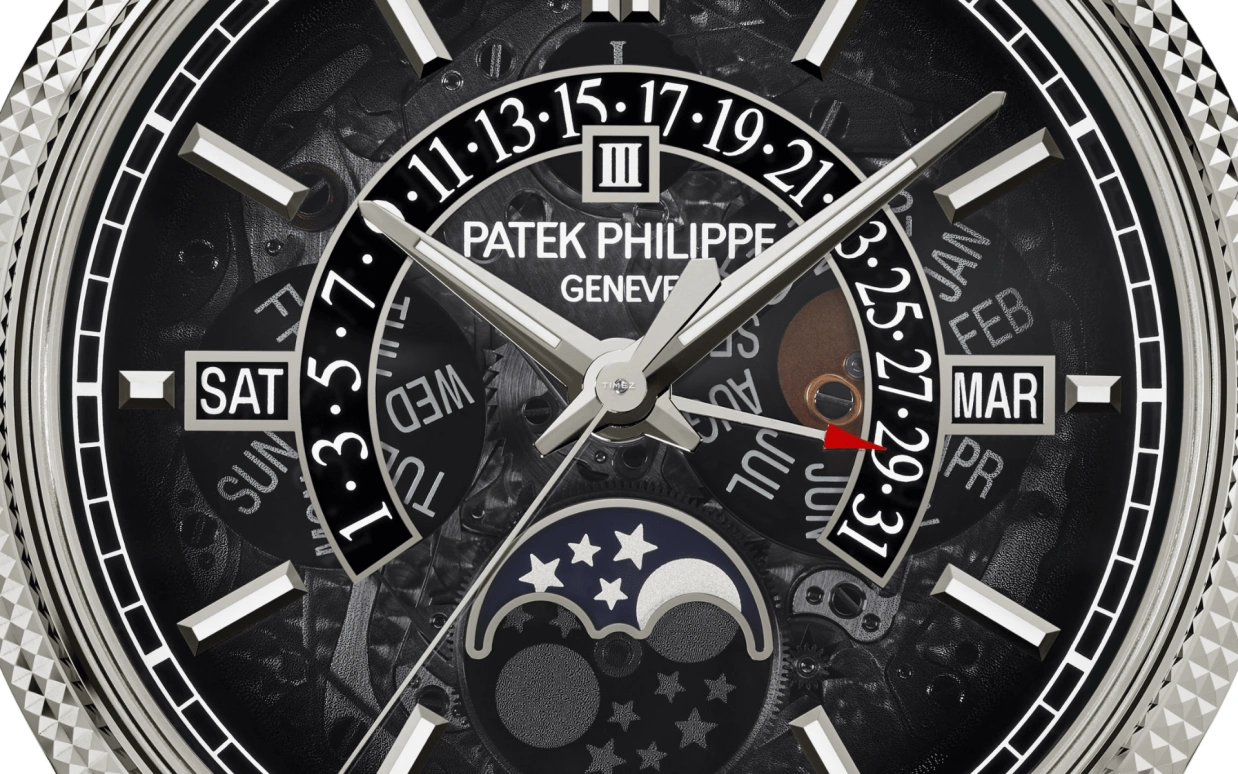 Patek Philippe,Grand Complications 39.50mm,39.50mm,White Gold,Gradient,Black,Automatic,Moonphase,Perpetual Calendar,Leap Year,Month,45hours,In-house Caliber,6159G,6159G-001