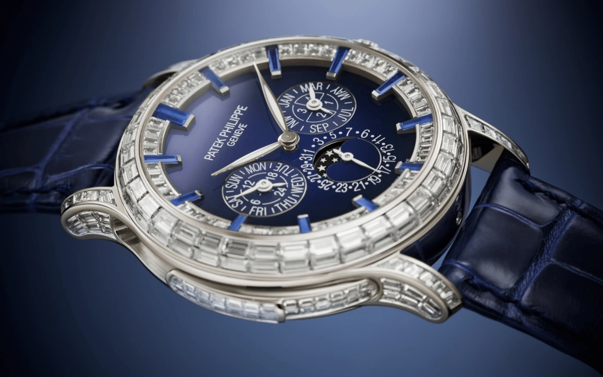 Patek Philippe,Grand Complications 42mm,42mm,Platinum,Blue,Automatic,Moonphase,Perpetual Calendar,Leap Year,Month,48hours,In-house Caliber,Mark Robert Michael Wahlberg,Mark Wahlberg,Anant Ambani,Marky Mark,5374,5374/300P-001