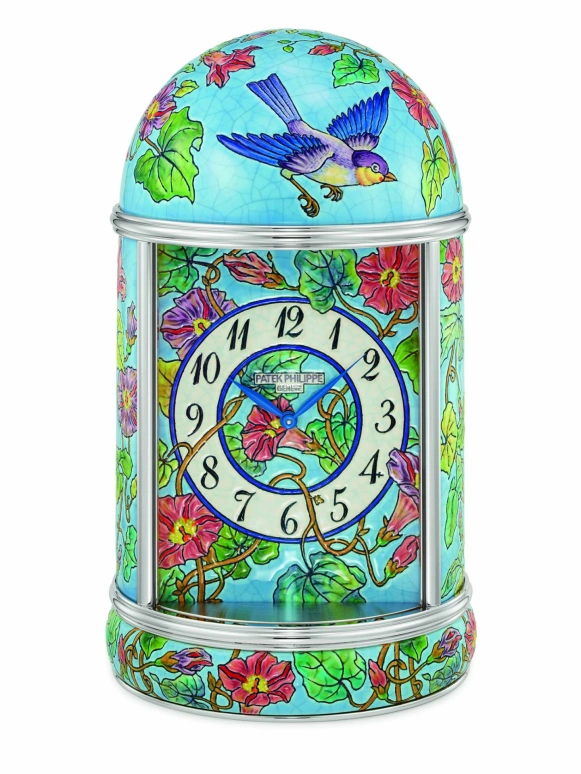 Patek Philippe,Dome Clocks ,Blue,Multi-Color,Electromechanical,In-house Caliber,Colorful,Blue,Enamel,20111M,20111M-001