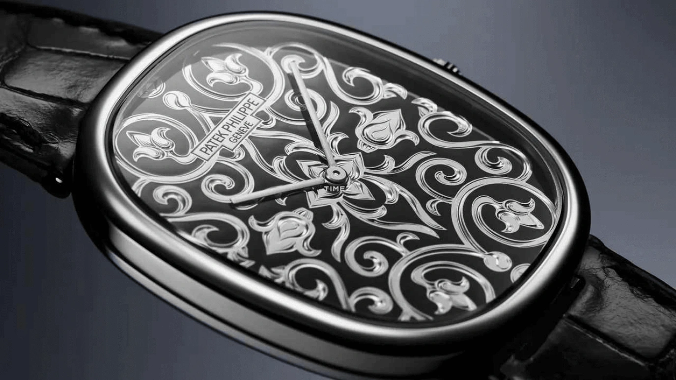 Patek Philippe,Golden Ellipse 34.50x39.50mm,34.50x39.50mm,White Gold,Black,Automatic,48hours,In-house Caliber,5738,5738/51G-001