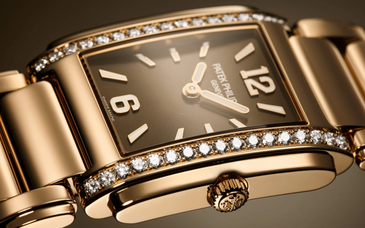 Patek Philippe,Twenty~4 25.10mm,25.10mm,Rose Gold,Brown,Quartz,In-house Caliber,Sapphire,4910,4910/1201R-001
