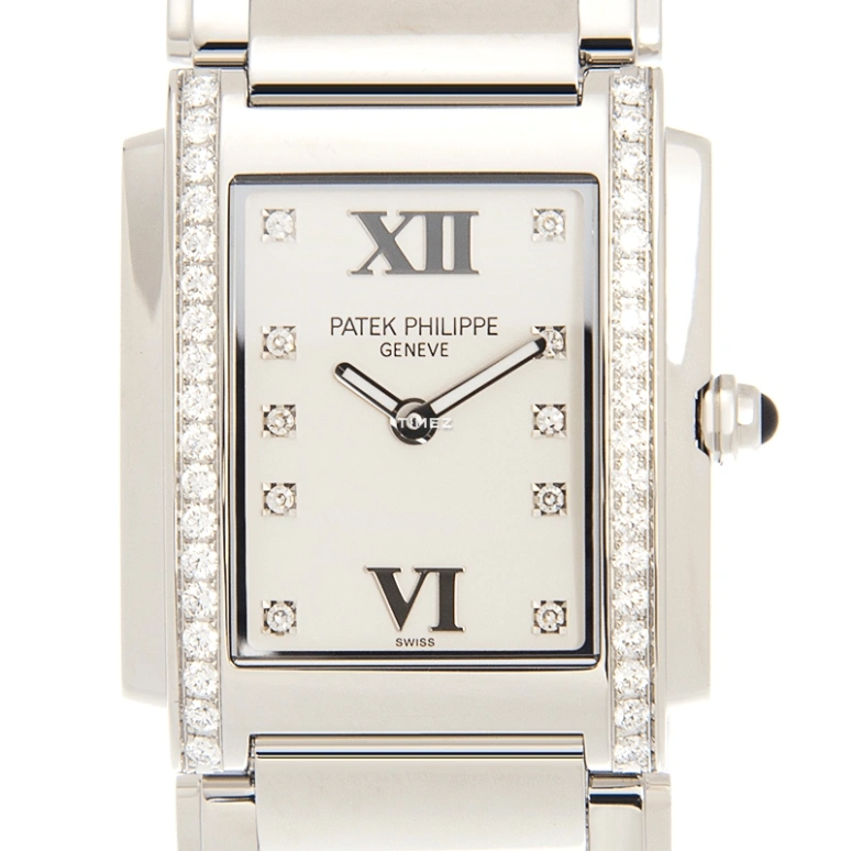 Patek Philippe,Twenty~4 25x30mm,25x30mm,Stainless Steel,White,Quartz,In-house Caliber,Sapphire,4910,4910/10A-011