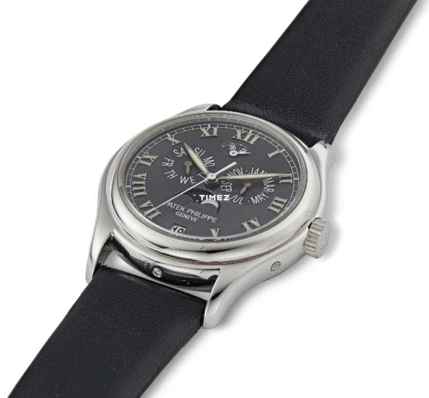 Patek Philippe,Grand Complications 37mm,37mm,Platinum,Black,Automatic,Moonphase,Month,Date,Day,In-house Caliber,Sapphire,Crystal Glass,5056P,5056P-001