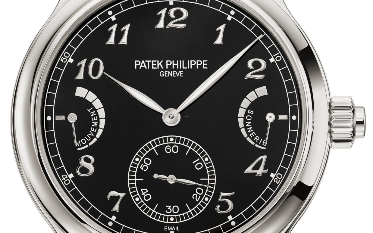 Patek Philippe,Grand Complications 44.80mm,44.80mm,Platinum,Black,Handwound,Moonphase,Jumping Seconds,Minute Repeater,Grande Sonnerie,72hours,In-house Caliber,6301P,6301P-001