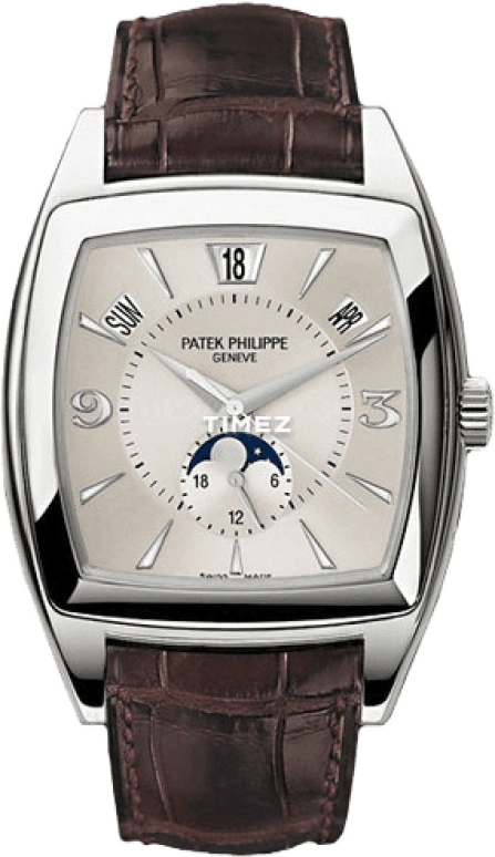 Patek Philippe,Complications 38x51mm,38x51mm,White Gold,Silver,Automatic,Moonphase,Annual Calendar,Month,Date,45hours,In-house Caliber,5135G,5135G-001