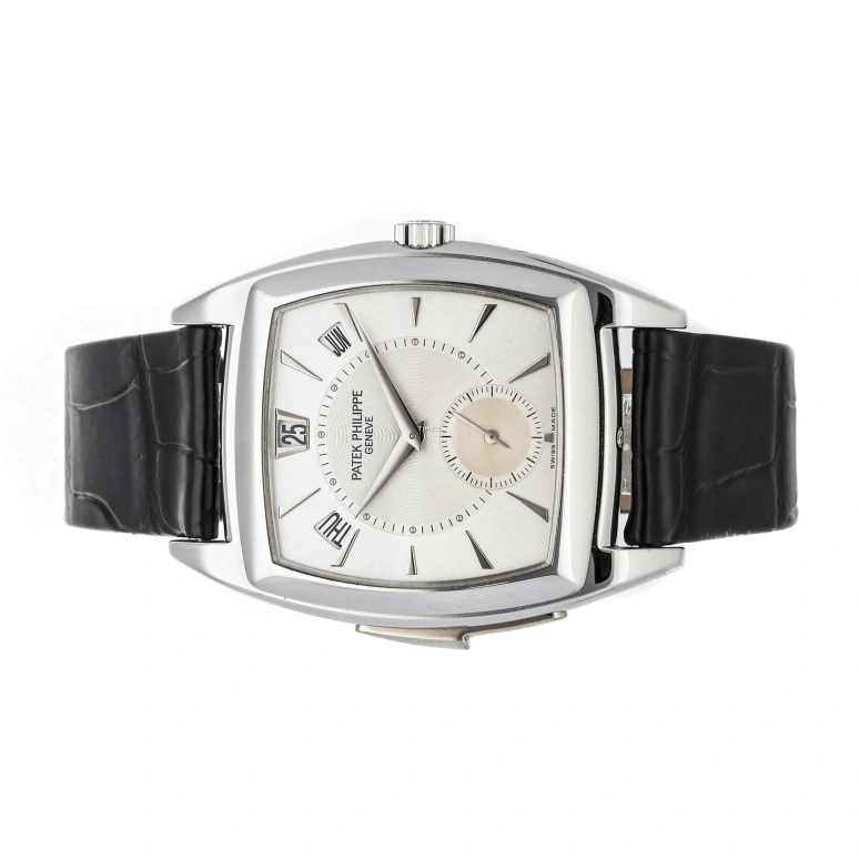 Patek Philippe,Grand Complications 38x51mm,38x51mm,Platinum,White,Silver,Automatic,Annual Calendar,Month,Date,Day,48hours,In-house Caliber,5033P,5033P-010