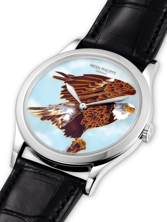 Patek Philippe,Calatrava 38mm,38mm,Platinum,Multi-Color,Blue,Brown,Automatic,48hours,In-house Caliber,5077P,5077P-030