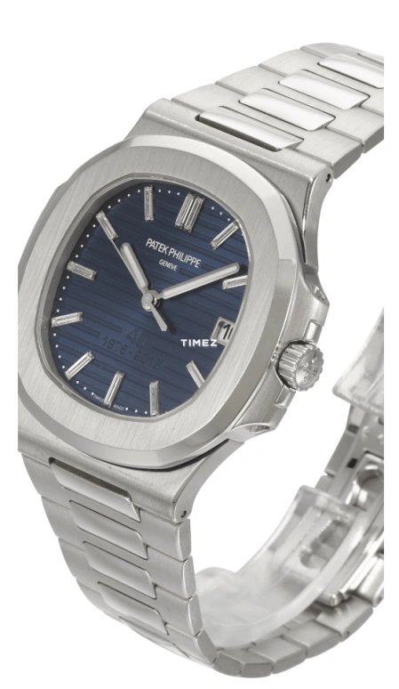Patek Philippe,Nautilus 40mm,40mm,Platinum,Blue,Automatic,Day,45hours,5711,5711/1P-001