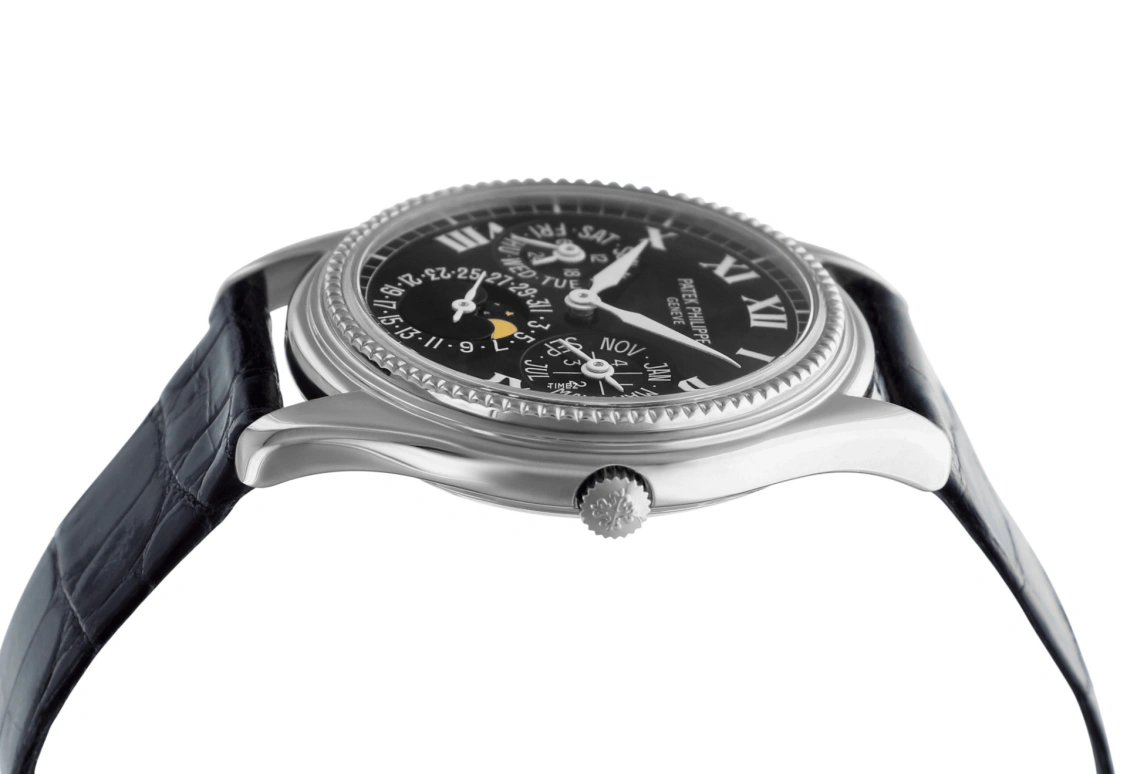 Patek Philippe,Grand Complications 36mm,36mm,White Gold,Black,Automatic,Moonphase,Perpetual Calendar,Leap Year,Month,48hours,In-house Caliber,5038G,5038G-001