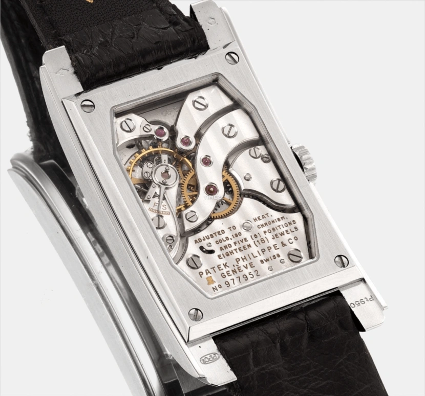 Patek Philippe,Other 25x45mm,25x45mm,Platinum,White,Handwound,In-house Caliber,Sapphire,Crystal Glass,5105P,5105P-001