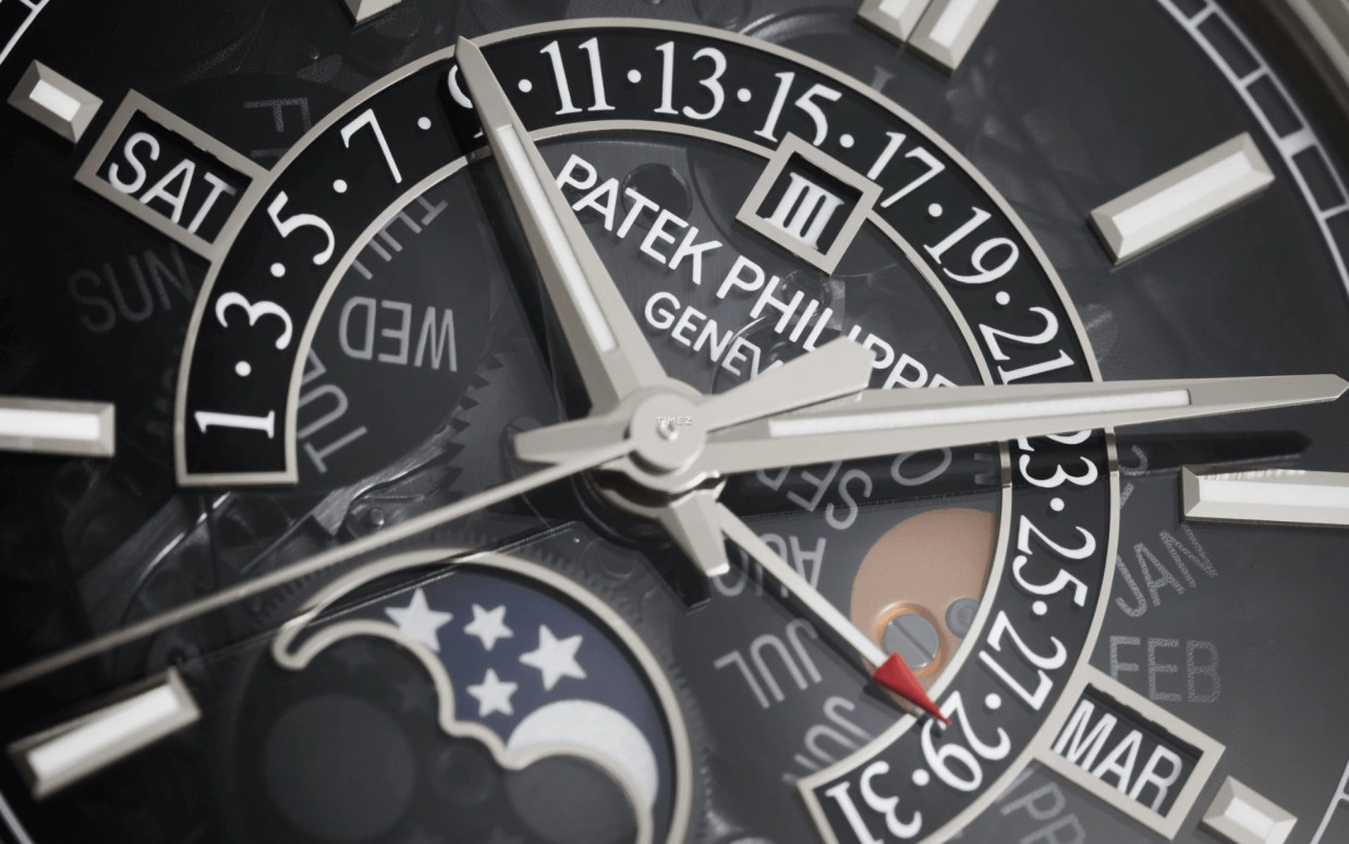 Patek Philippe,Grand Complications 39.50mm,39.50mm,White Gold,Gradient,Black,Automatic,Moonphase,Perpetual Calendar,Leap Year,Month,45hours,In-house Caliber,6159G,6159G-001