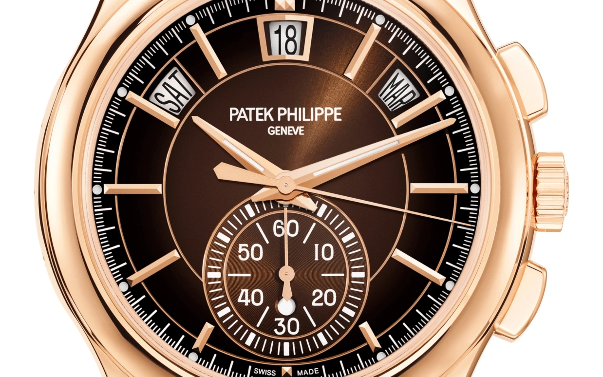 Patek Philippe,Complications 42mm,42mm,Rose Gold,Brown,Automatic,Chronograph,Annual Calendar,Month,Date,45～55hours,In-house Caliber,5905R,5905R-001