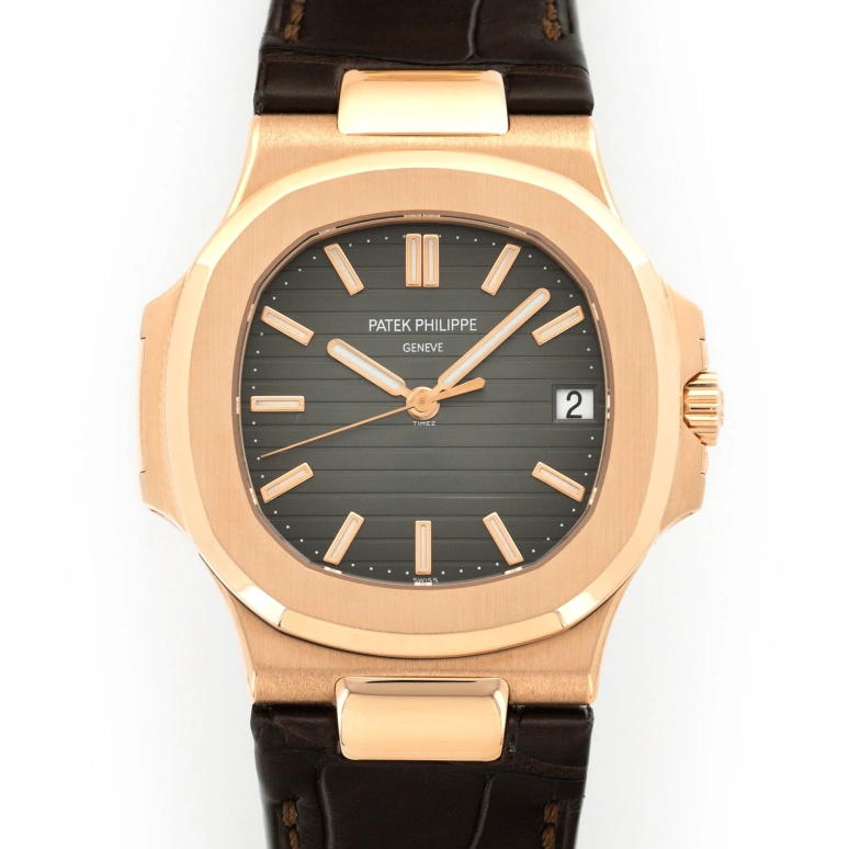 Patek Philippe,Nautilus 40mm,40mm,Rose Gold,Coffee,Automatic,Day,45hours,Rúben Dias,5711R,5711R-001