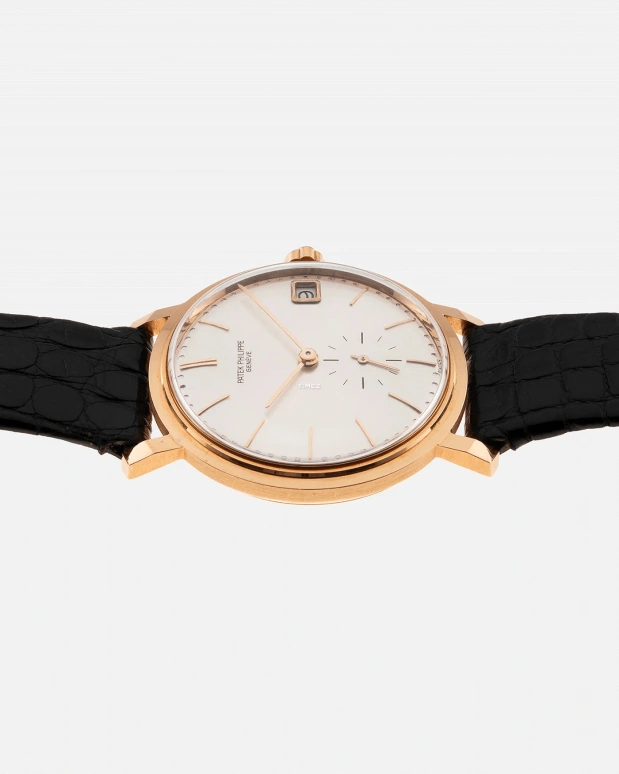 Patek Philippe,Calatrava 35mm,35mm,Rose Gold,Silver,Automatic,Day,38hours,3445R