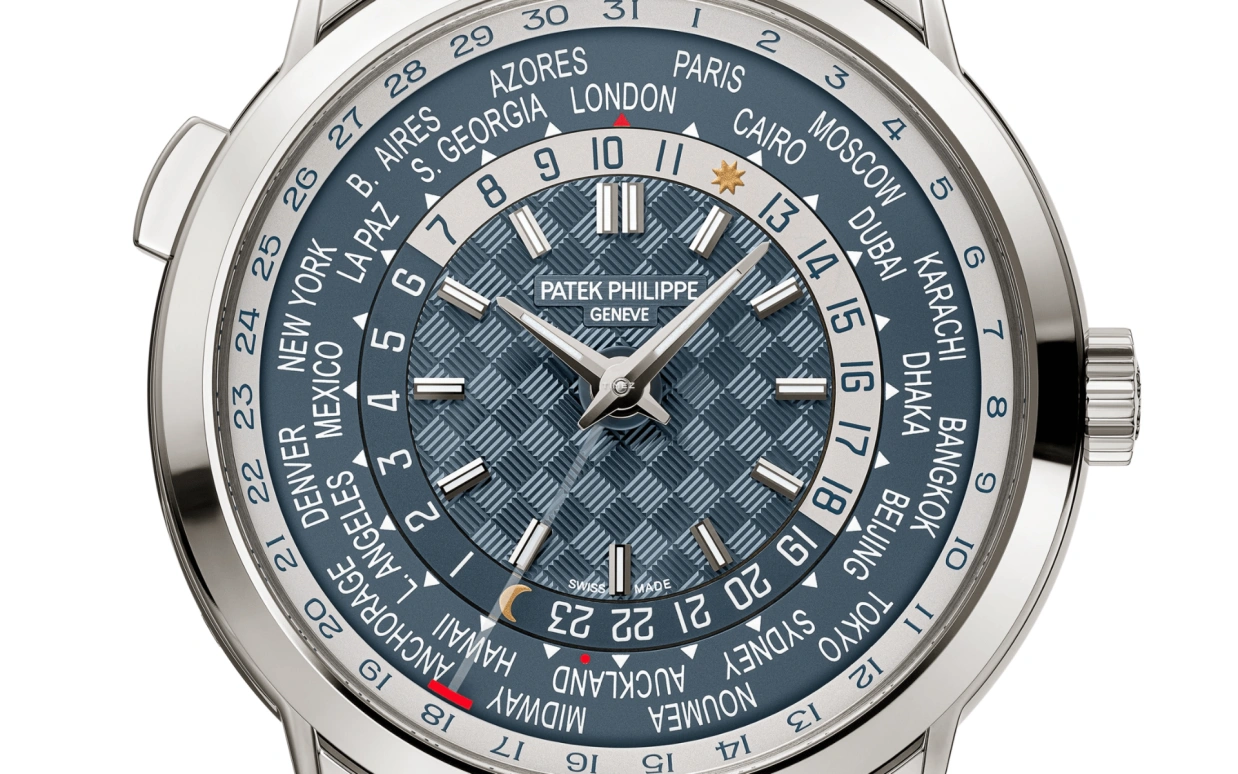 Patek Philippe,Complications 40mm,40mm,White Gold,Blue,Automatic,Day,World Time,Day / Night Indication,Mark Wahlberg,Marky Mark,5330G,5330G-001