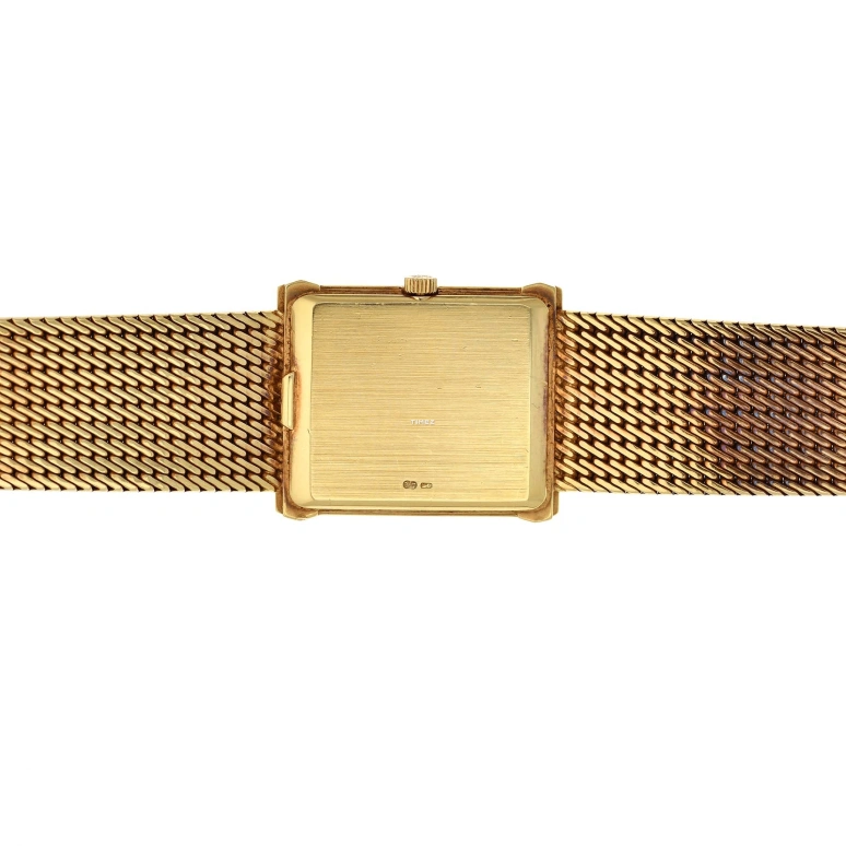 Patek Philippe,Other 25mm,25mm,Yellow Gold,White,Handwound,Sapphire,Crystal Glass,Rectangular,3776,3776/1