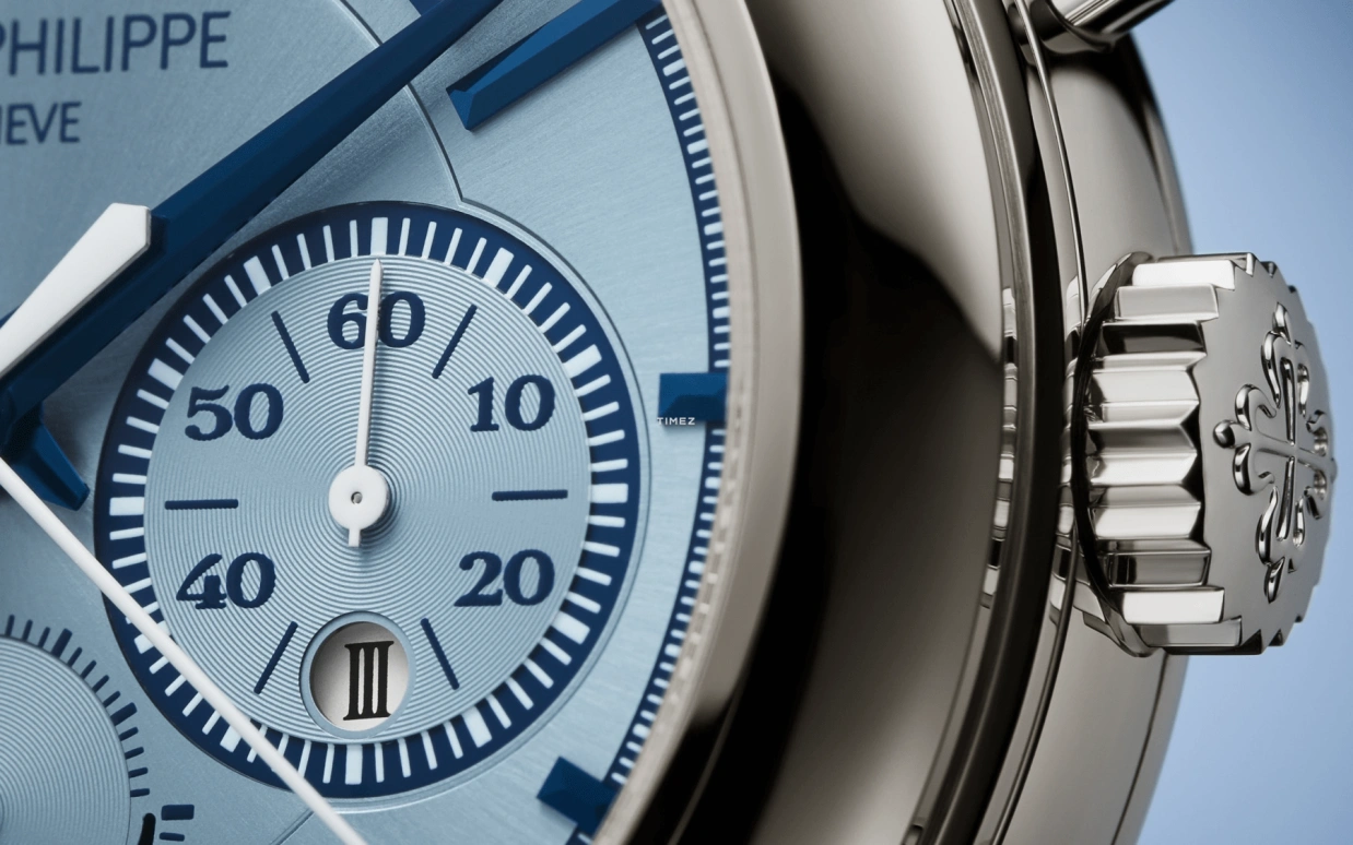 Patek Philippe,Grand Complications 42mm,42mm,White Gold,Blue,Automatic,Chronograph,Monopoussoir,Moonphase,Perpetual Calendar,48hours,In-house Caliber,5308G,5308G-001