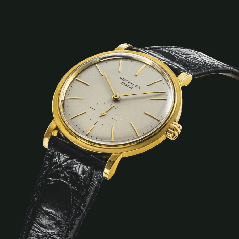 Patek Philippe,Calatrava 35mm,35mm,Yellow Gold,Silver,Automatic,Sapphire,Crystal Glass,Round,3429