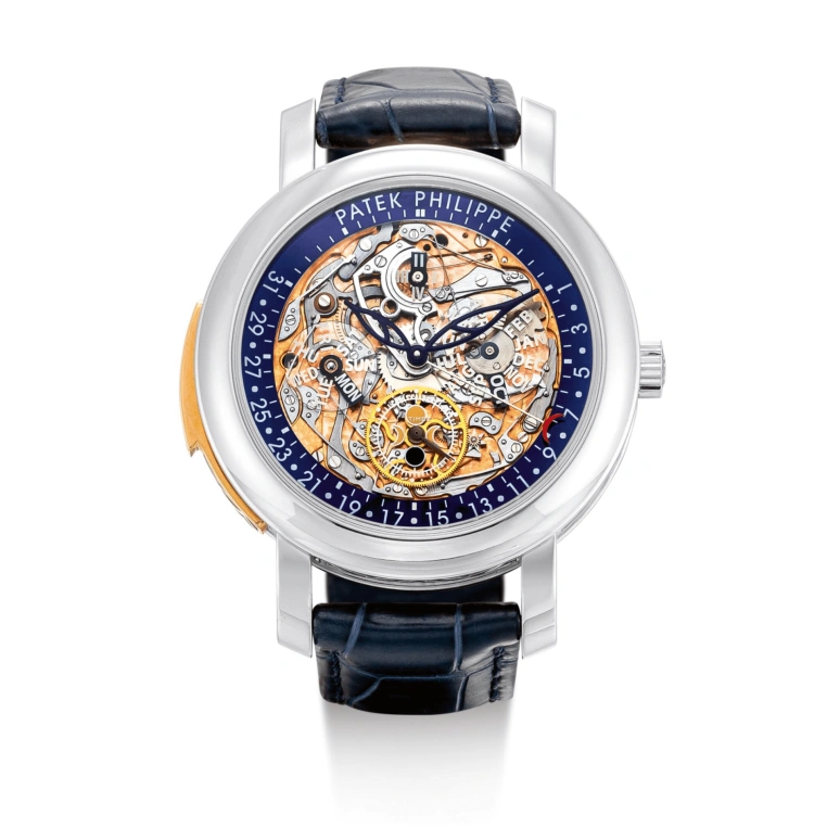 Patek Philippe,Grand Complications 43mm,43mm,Rose Gold,Platinum,Skeleton,Rose Gold,Automatic,Perpetual Calendar,Leap Year,Month,Date,48hours,In-house Caliber,Comeback Kid,Tom Terrific,Tom Brady,5104P,5104P-001