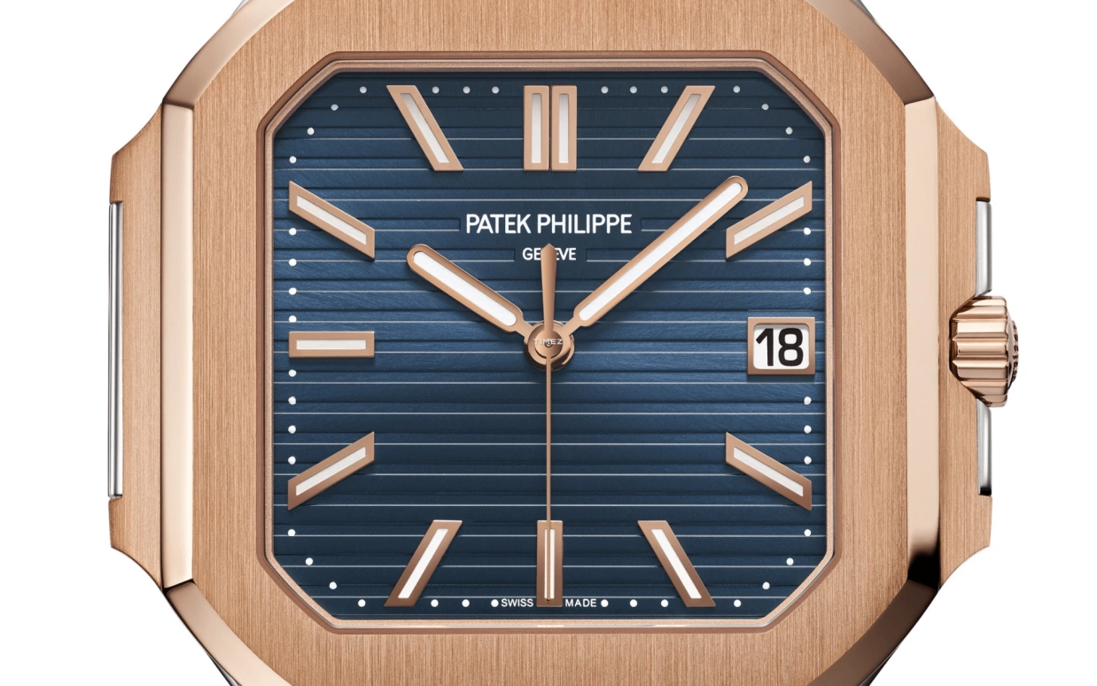 Patek Philippe,Cubitus 45mm,45mm,Stainless Steel,Rose Gold,Blue,Automatic,Day,45hours,5821,5821/1AR-001