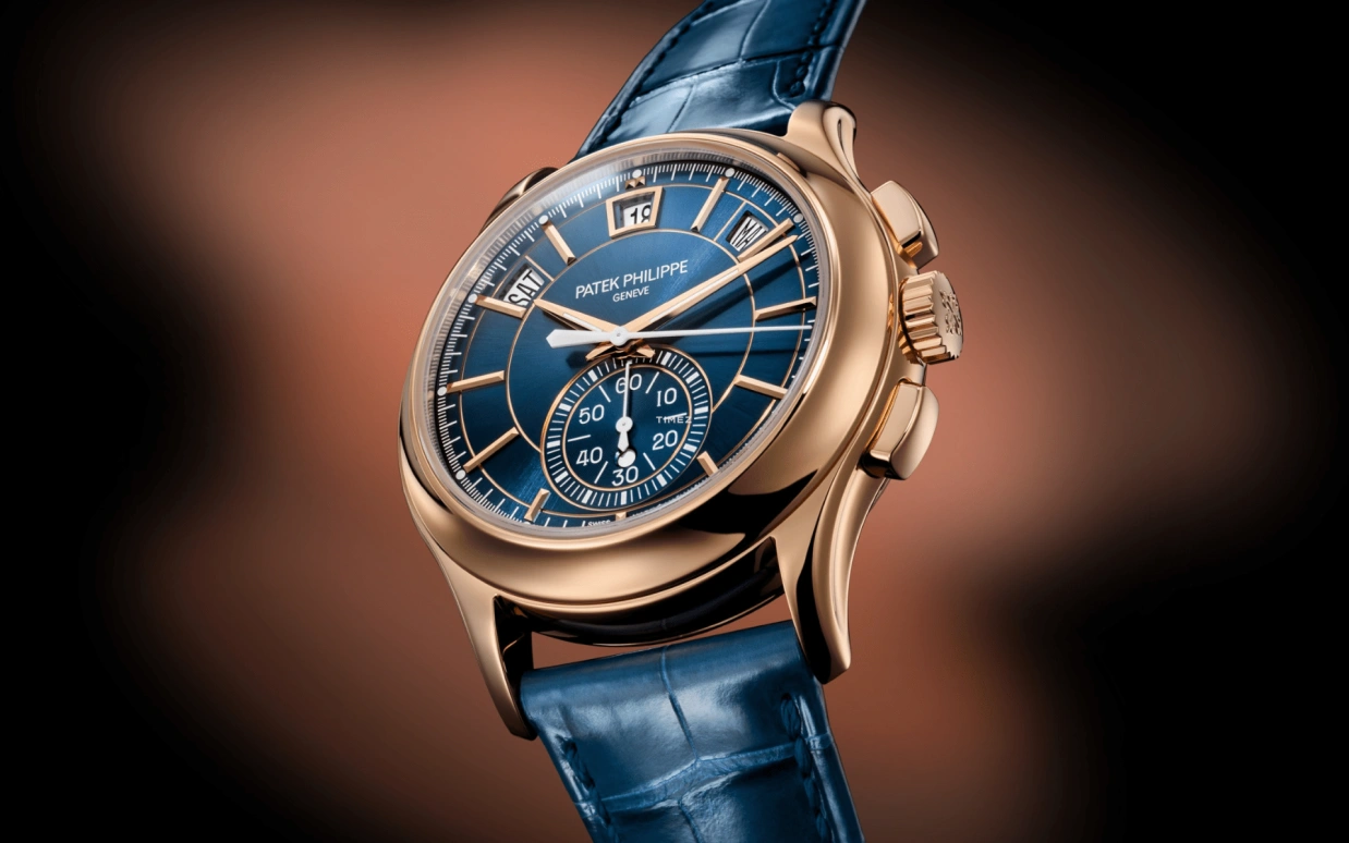 Patek Philippe,Complications 42mm,42mm,Rose Gold,Blue,Automatic,Chronograph,Annual Calendar,Month,Date,55hours,In-house Caliber,Lionel Messi,La Pulga,GOAT,5905R,5905R-010