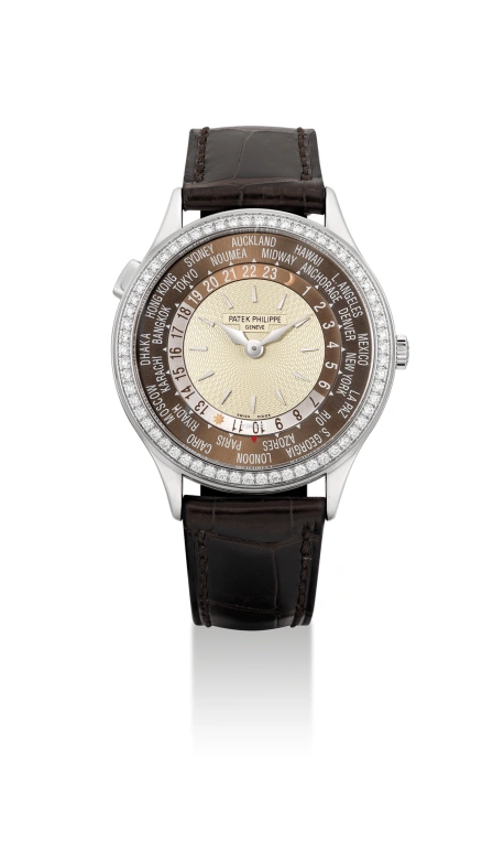Patek Philippe,Complications 36mm,36mm,White Gold,White,Brown,Automatic,World Time,Day / Night Indication,7130G,7130G-001