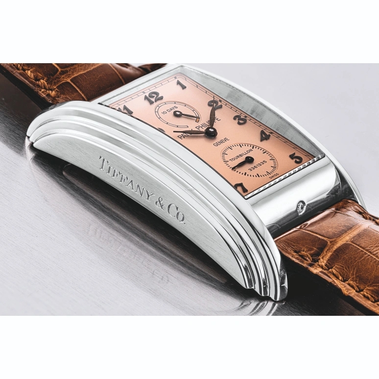 Patek Philippe,Gondolo 30x51mm,30x51mm,Platinum,Salmon,Handwound,Power Reserve Indicator,Tourbillon,5101P,5101P-001-TiffanyCo