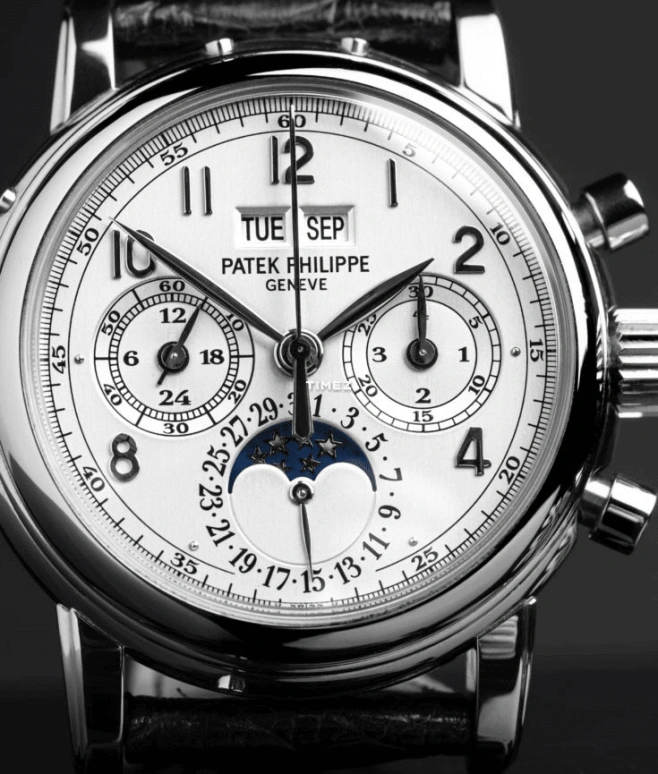 Patek Philippe,Grand Complications 36.70mm,36.70mm,White Gold,Silver,White,Handwound,Chronograph,Moonphase,Perpetual Calendar,Leap Year,60hours,In-house Caliber,5004G,5004G-013