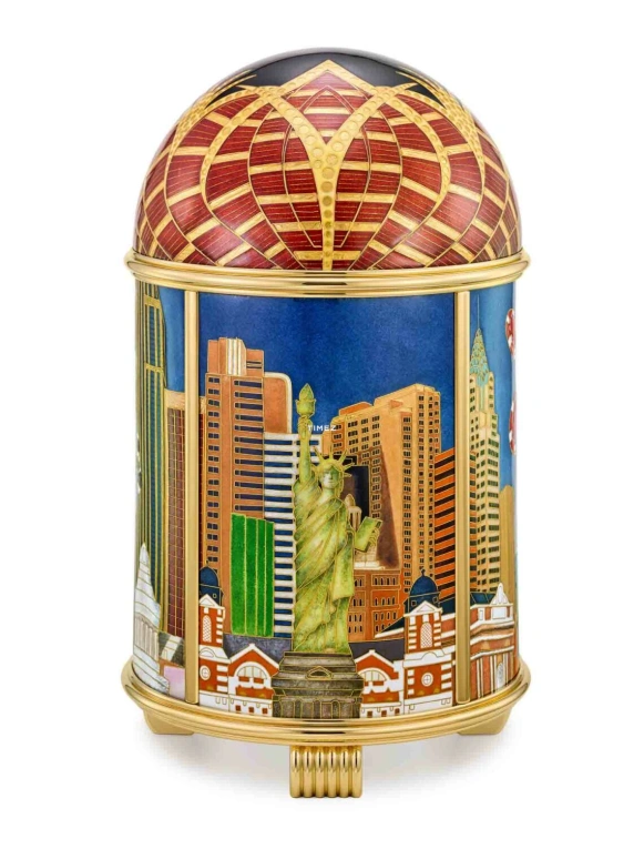 Patek Philippe,Dome Clocks ,Brown,Electromechanical,In-house Caliber,Colorful,Blue,Enamel,20048M