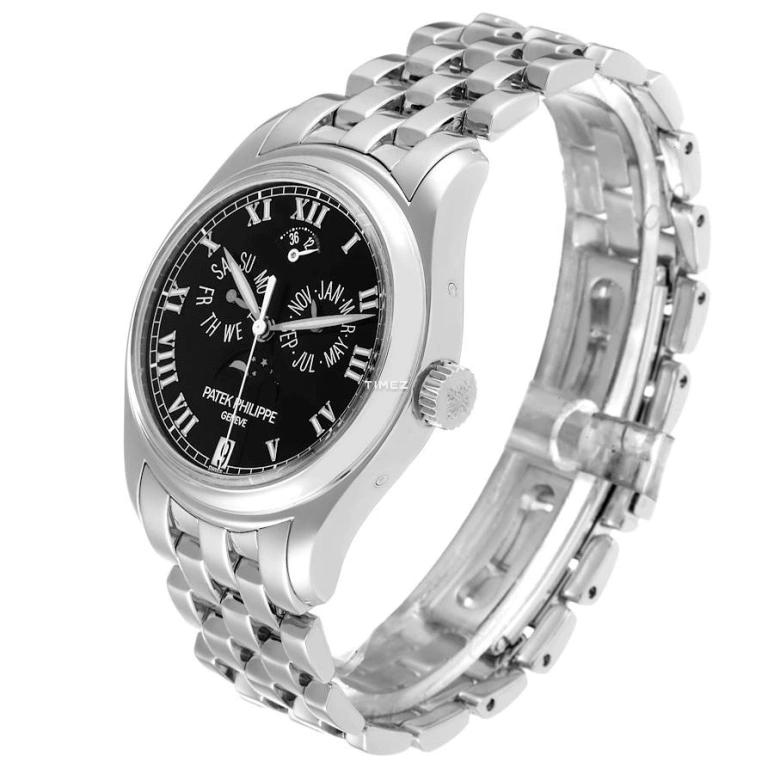 Patek Philippe,Complications 36.50mm,36.50mm,White Gold,Black,Automatic,Moonphase,Annual Calendar,Month,Date,In-house Caliber,Sapphire,Crystal Glass,5036,5036/1G-013