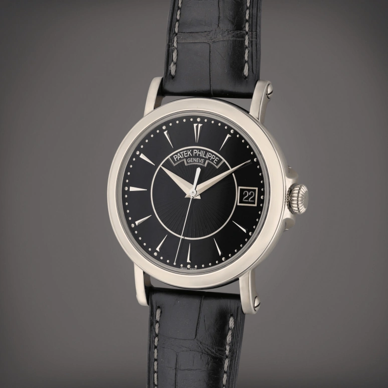 Patek Philippe,Calatrava 38mm,38mm,White Gold,Black,Automatic,Day,45hours,5153G,5153G-001