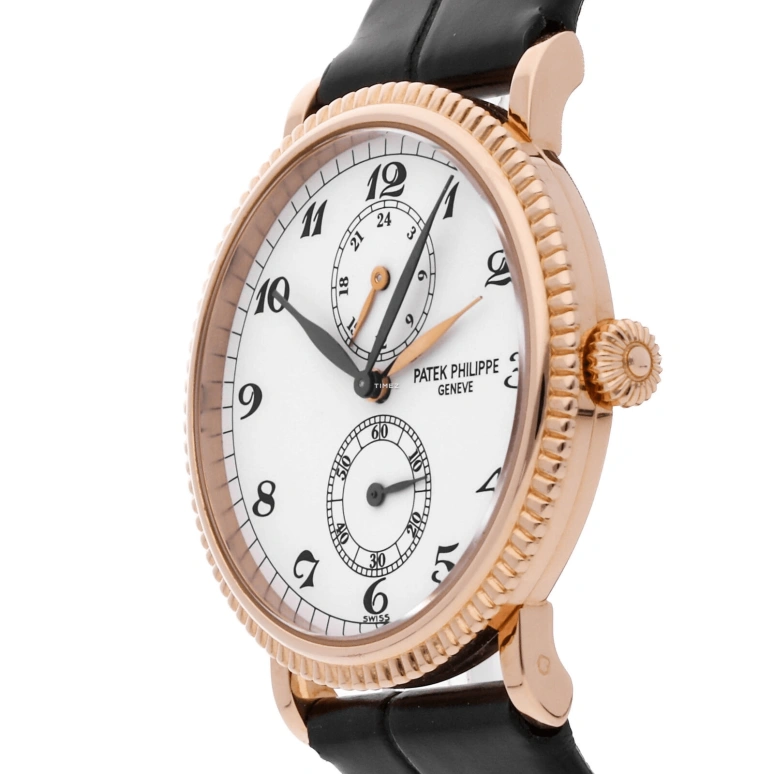 Patek Philippe,Grand Complications 34mm,34mm,Rose Gold,White,Handwound,Dule Time,Day / Night Indication,5034R,5034R-001