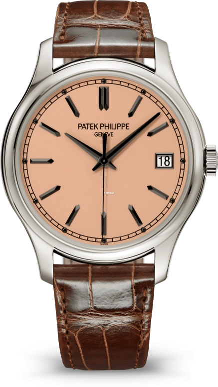 Patek Philippe,Calatrava 39mm,39mm,White Gold,Rose Gold,Automatic,Day,45hours,5227G,5227G-015