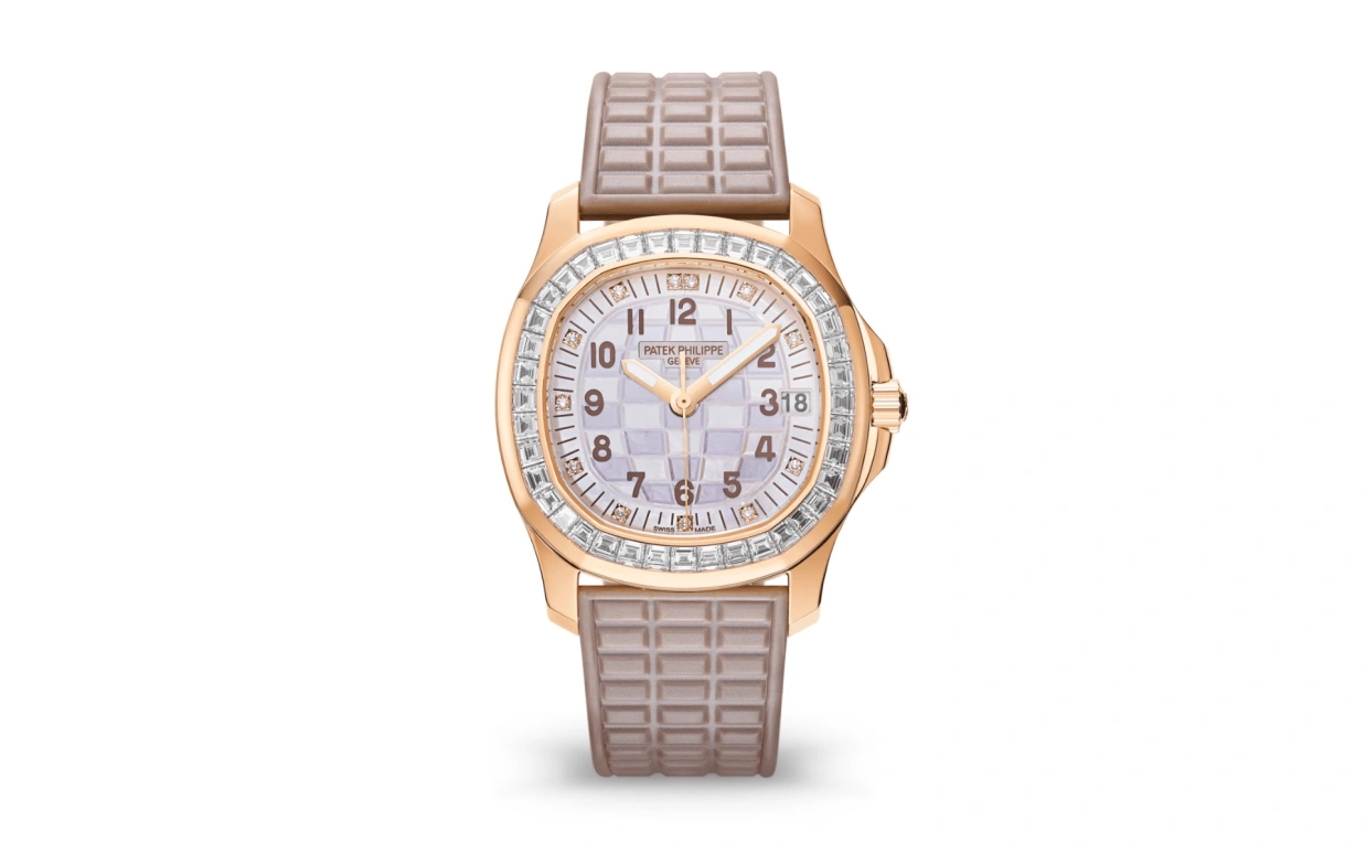 Patek Philippe,Aquanaut 35.60mm,35.60mm,White Gold,Pink,Automatic,Day,45hours,Marcus Rashford,5072R,5072R-001