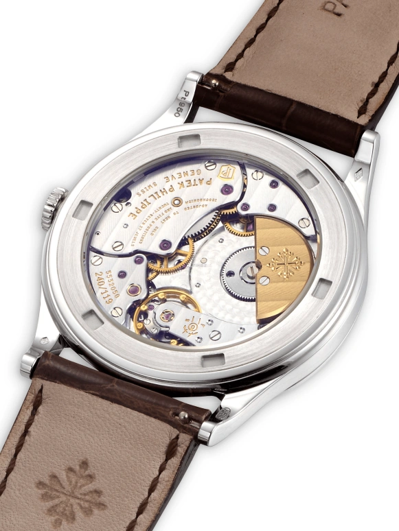 Patek Philippe,Calatrava 38mm,38mm,Platinum,Multi-Color,White,Brown,Automatic,48hours,In-house Caliber,5077P,5077P-032
