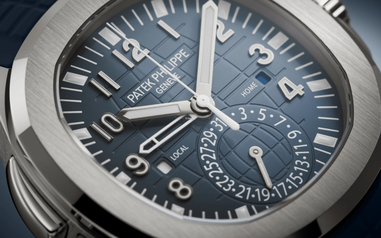 Patek Philippe,Aquanaut 40.80mm,40.80mm,White Gold,Blue,Grey,Automatic,Day,Dule Time,Day / Night Indication,Kevin De Bruyne,Harry Kane,5164G,5164G-001