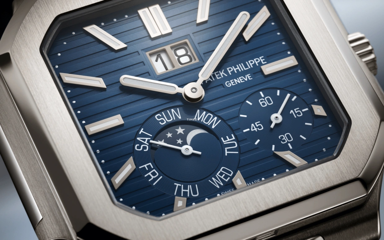 Patek Philippe,Cubitus 45mm,45mm,Platinum,Blue,Automatic,Moonphase,Date,Day,Big Date,48hours,In-house Caliber,Zlatan Ibrahimović,Son Heung-Min,Wang Chuqin,JJ Lin,5822P,5822P-001