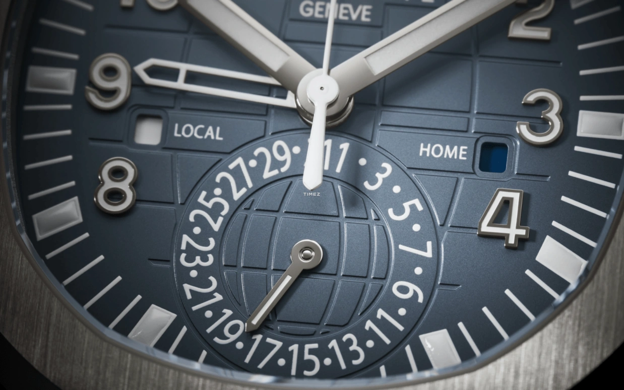 Patek Philippe,Aquanaut 40.80mm,40.80mm,White Gold,Blue,Grey,Automatic,Day,Dule Time,Day / Night Indication,Kevin De Bruyne,Harry Kane,5164G,5164G-001