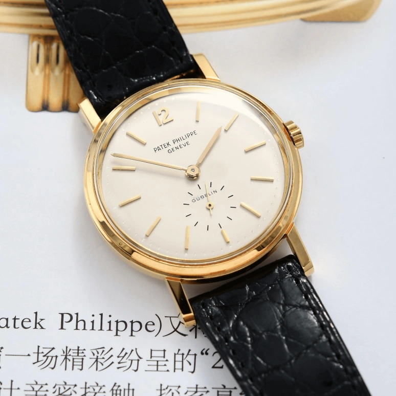 Patek Philippe,Calatrava 34mm,34mm,Yellow Gold,Cream,Automatic,In-house Caliber,Crystal Glass,Sapphire,3435J