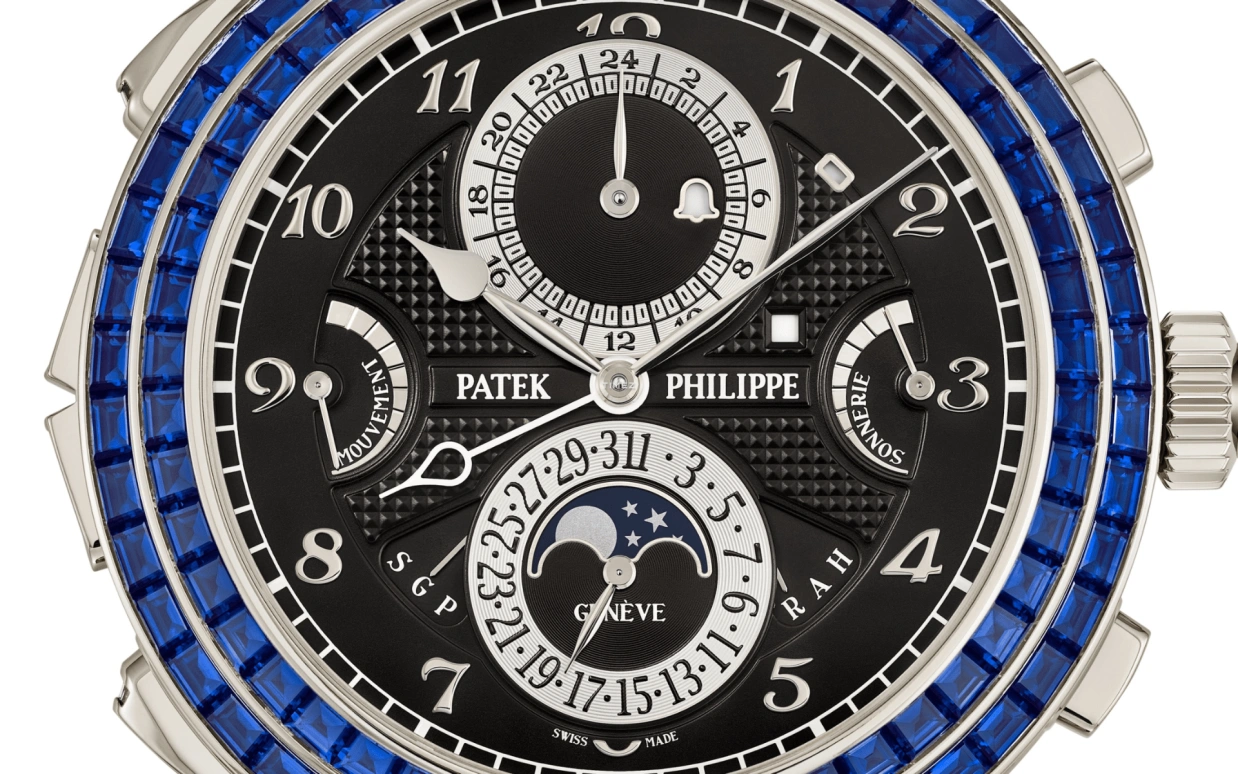 Patek Philippe,Grand Complications 49.40mm,49.40mm,White Gold,Black,Handwound,Moonphase,Perpetual Calendar,Leap Year,Month,72hours,In-house Caliber,6300,6300/401G-001