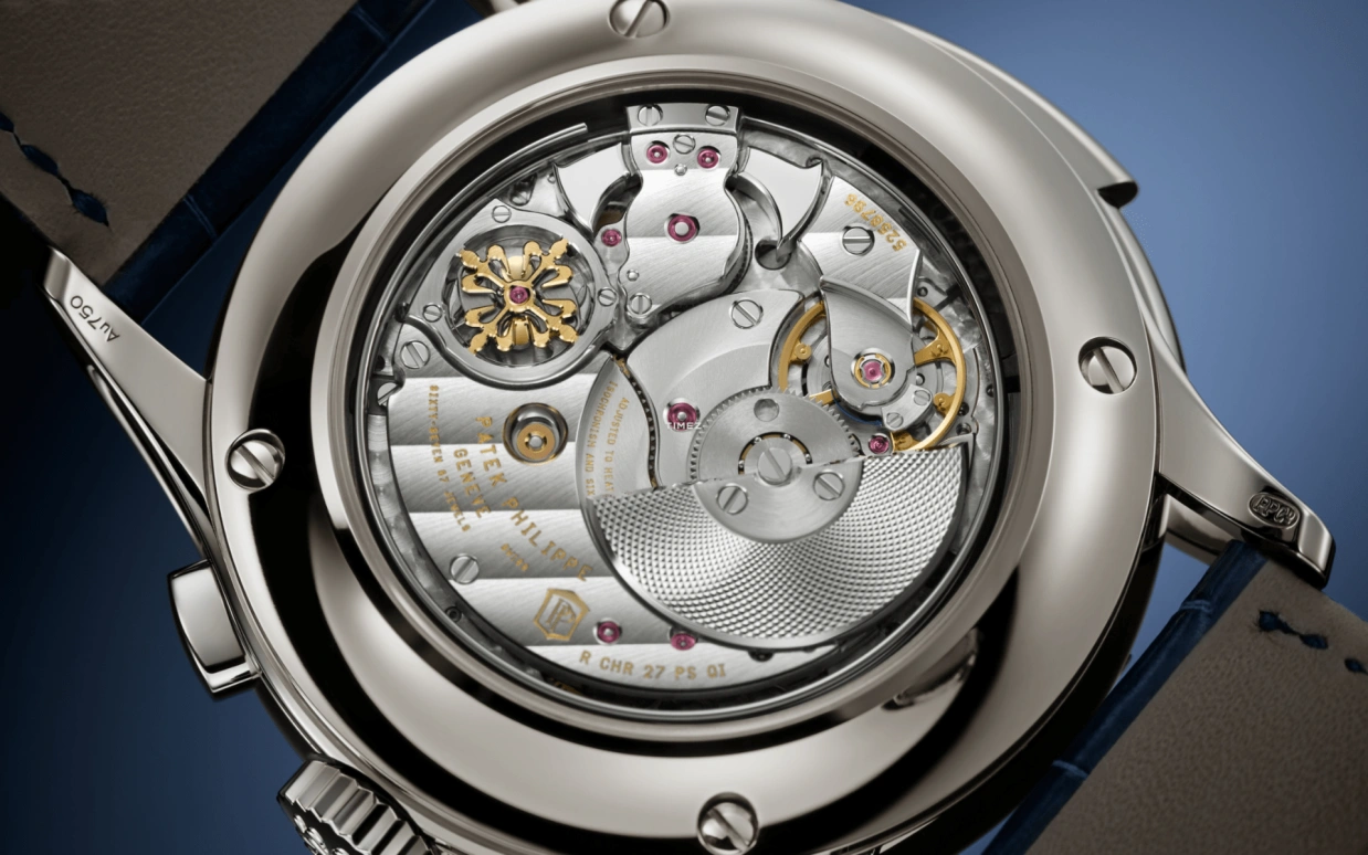 Patek Philippe,Grand Complications 42mm,42mm,White Gold,Blue,Automatic,Chronograph,Monopoussoir,Moonphase,Perpetual Calendar,48hours,In-house Caliber,5308G,5308G-001