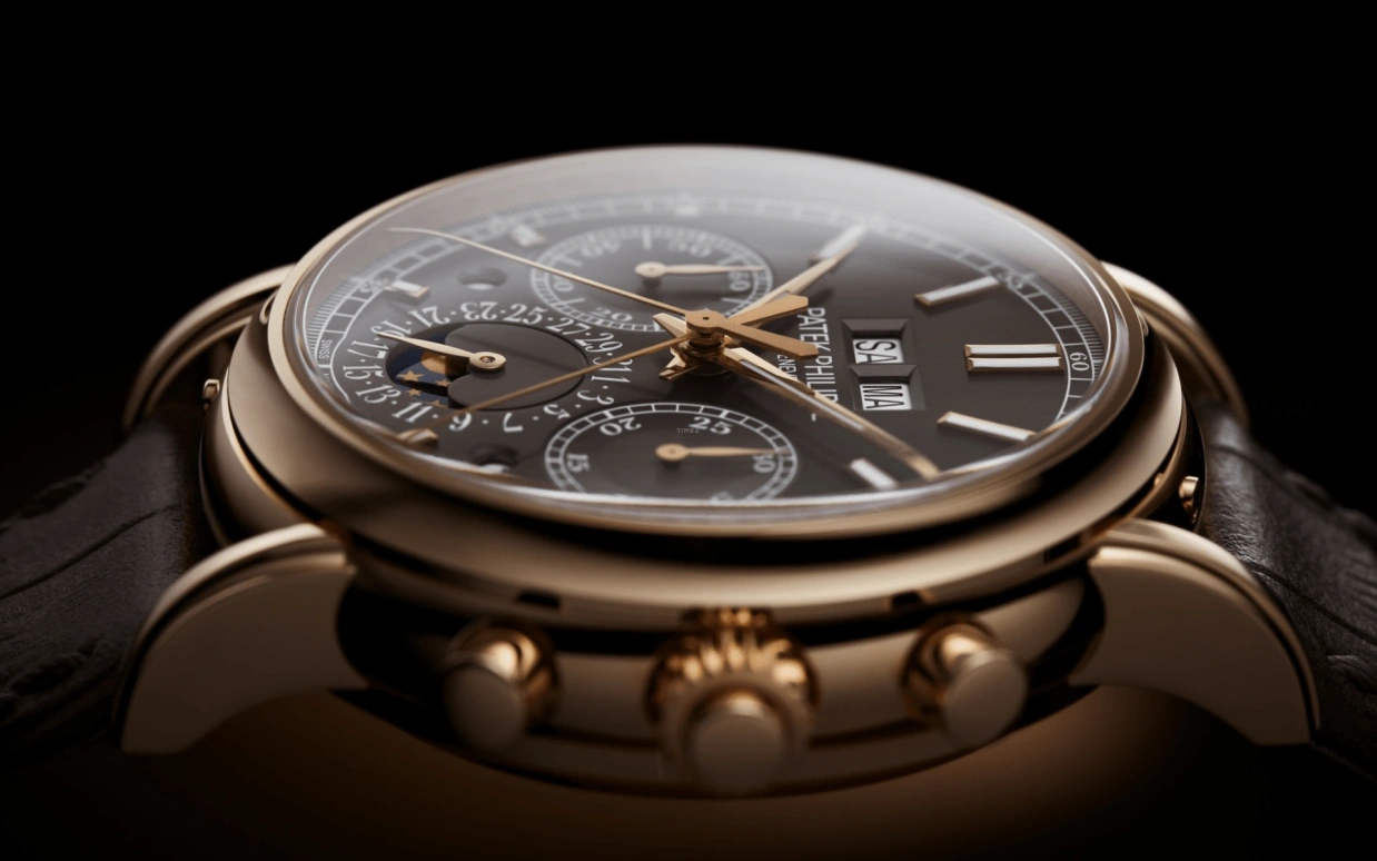 Patek Philippe,Grand Complications 40.20mm,40.20mm,Rose Gold,Grey,Handwound,Chronograph,Moonphase,Perpetual Calendar,Leap Year,65hours,In-house Caliber,5204R,5204R-011