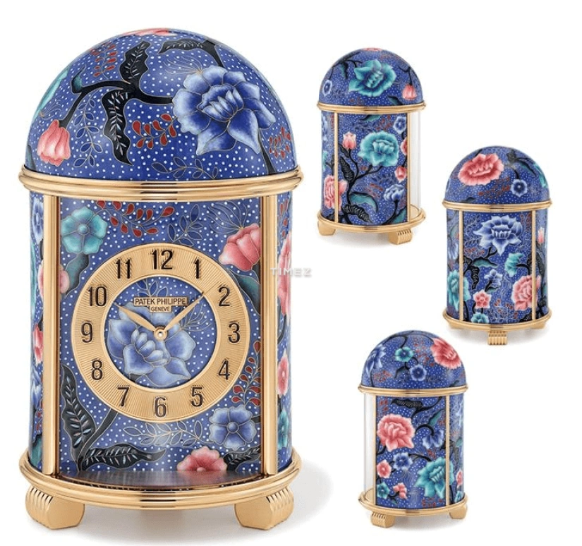 Patek Philippe,Dome Clocks ,Blue,Electromechanical,In-house Caliber,Blue,Colorful,Enamel,20091M