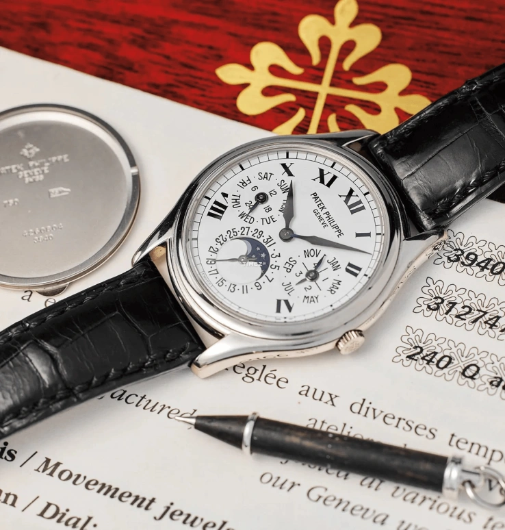 Patek Philippe,Grand Complications 36mm,36mm,White Gold,White,Automatic,Moonphase,Perpetual Calendar,Leap Year,Month,48hours,In-house Caliber,3940G,3940G-025
