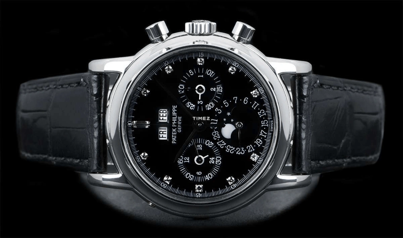 Patek Philippe,Grand Complications 36mm,36mm,White Gold,Black,Handwound,Chronograph,Moonphase,Perpetual Calendar,Leap Year,60hours,In-house Caliber,3970EP,3970EP-029