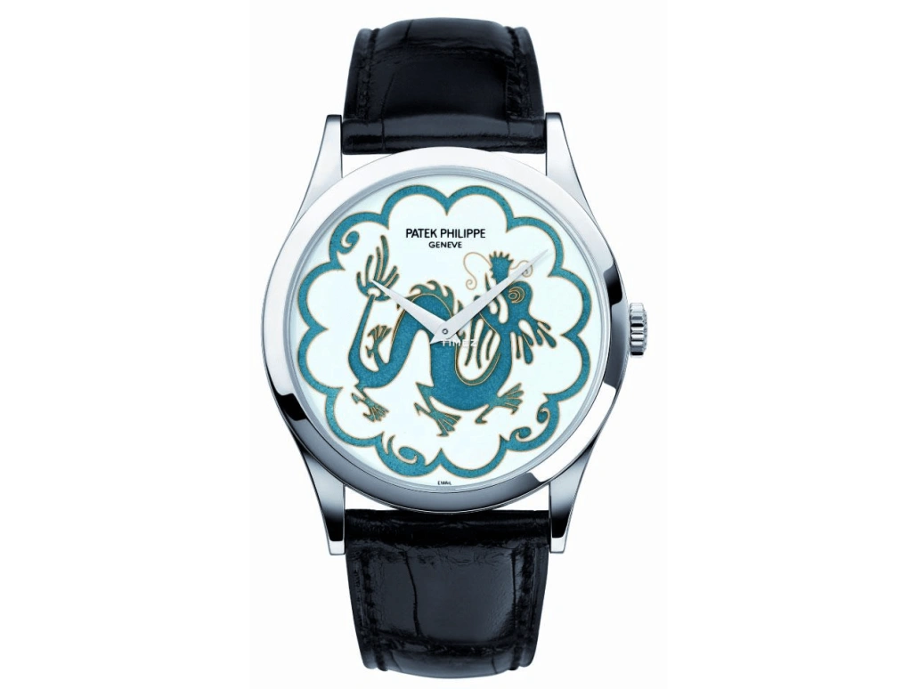 Patek Philippe,Calatrava 37mm,37mm,Platinum,White,Green,Automatic,48hours,In-house Caliber,5077P,5077P-084