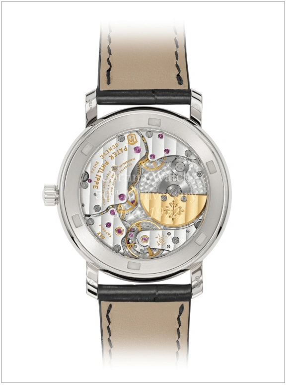 Patek Philippe,Calatrava 40mm,40mm,White Gold,Grey,Automatic,Moonphase,Day,Power Reserve Indicator,5057G,5057G-010